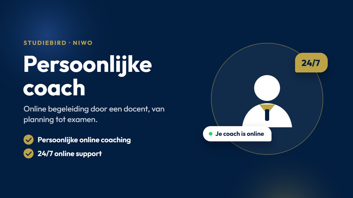 Persoonlijke online coaching door een docent (NIWO)